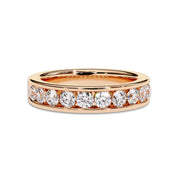 1 Cttw Half Eternity Channel Set Wedding Band Rings for Women Jewelry