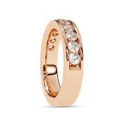 1 Cttw Half Eternity Channel Set Wedding Band Rings for Women Jewelry