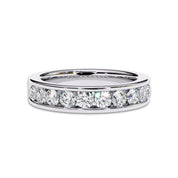 1 Cttw Half Eternity Channel Set Wedding Band Rings for Women Jewelry