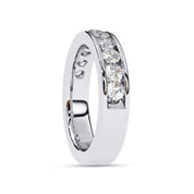 1 Cttw Half Eternity Channel Set Wedding Band Rings for Women Jewelry
