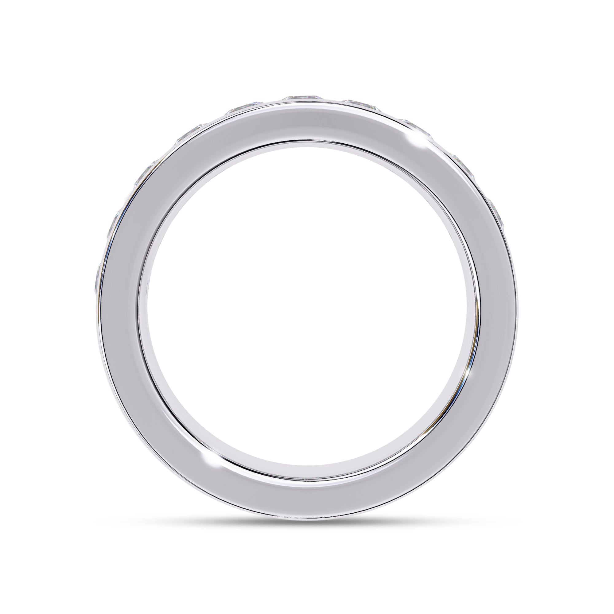 1 Cttw Half Eternity Channel Set Wedding Band Rings for Women Jewelry