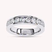 1 Cttw Half Eternity Channel Set Wedding Band Rings for Women Jewelry