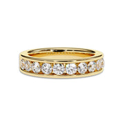 1 Cttw Half Eternity Channel Set Wedding Band Rings for Women Jewelry
