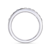 Lab Grown Diamond Channel Set Half Eternity Wedding Band Rings for Women