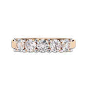 Lab Grown Diamond 5 Stone Wedding Band Rings for Women