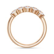 Lab Grown Diamond 5 Stone Wedding Band Rings for Women