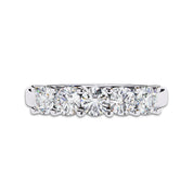 Lab Grown Diamond 5 Stone Wedding Band Rings for Women