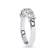 Lab Grown Diamond 5 Stone Wedding Band Rings for Women