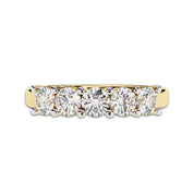 Lab Grown Diamond 5 Stone Wedding Band Rings for Women