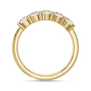 Lab Grown Diamond 5 Stone Wedding Band Rings for Women