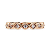 7 Stone Half Eternity Wedding Band Rings for Women