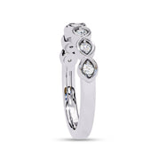 7 Stone Half Eternity Wedding Band Rings for Women