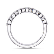 7 Stone Half Eternity Wedding Band Rings for Women