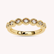 7 Stone Half Eternity Wedding Band Rings for Women