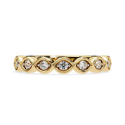 7 Stone Half Eternity Wedding Band Rings for Women