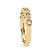 7 Stone Half Eternity Wedding Band Rings for Women