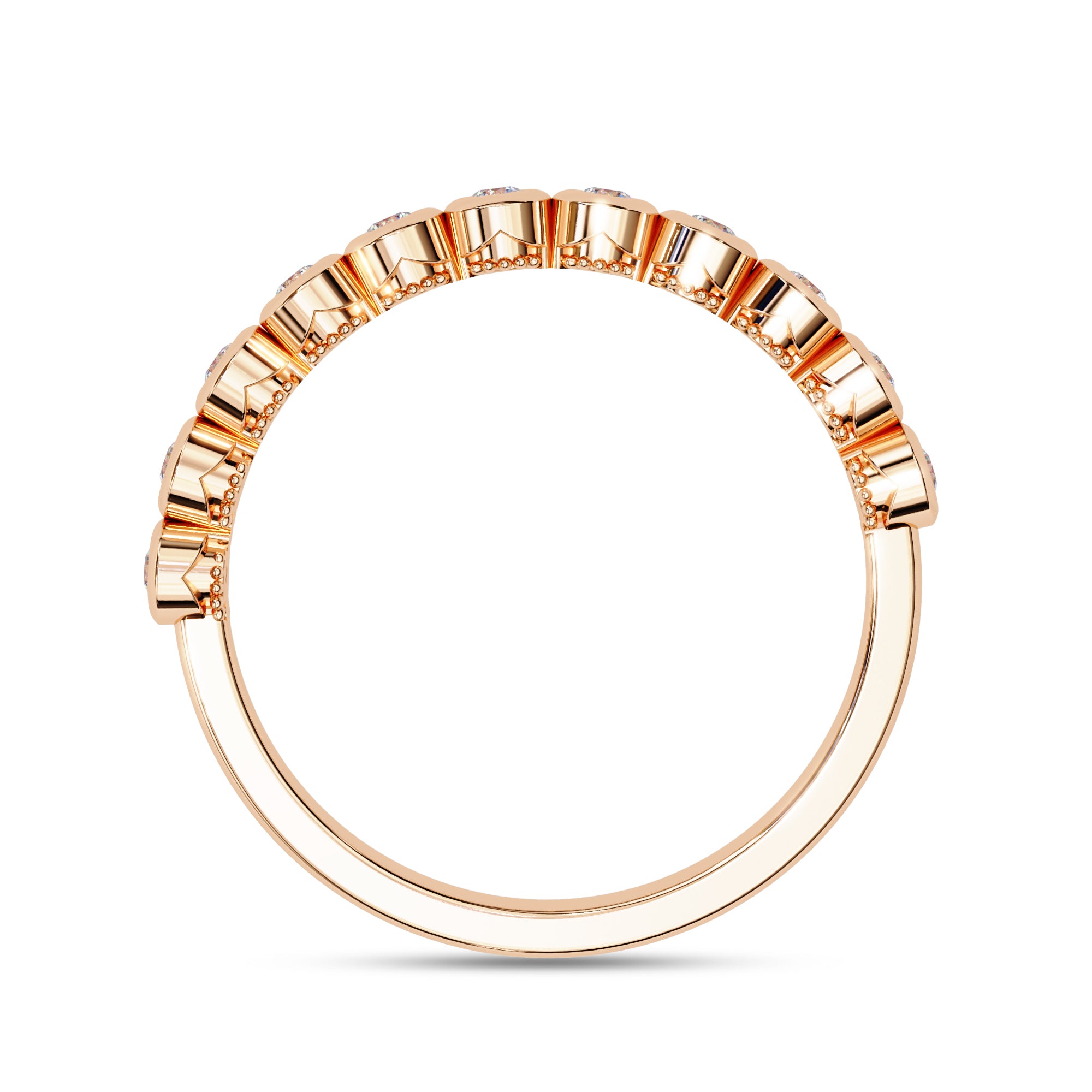 0.17 Cttw Eternity Bubble Wedding Band Rings for Women Jewelry