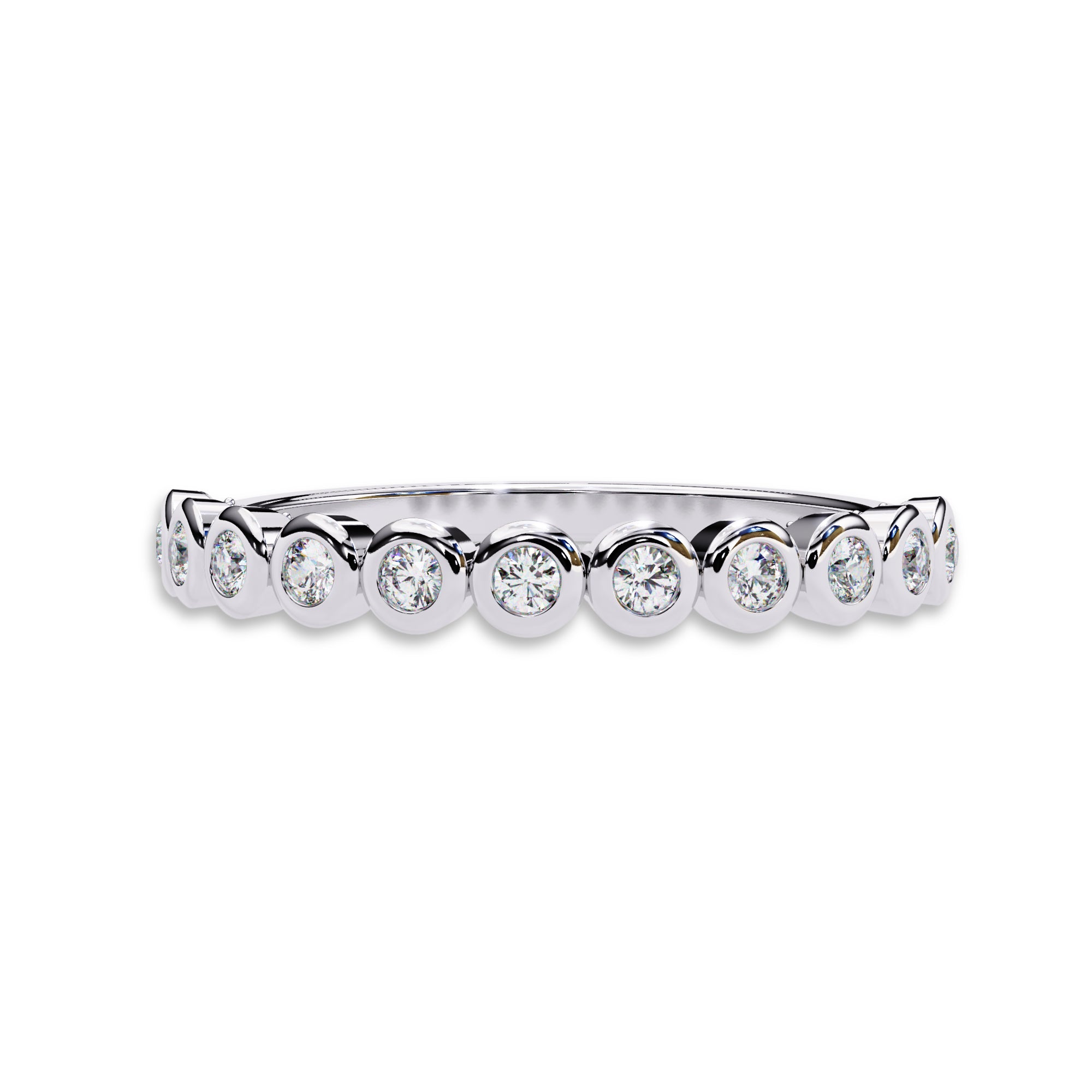 0.17 Cttw Eternity Bubble Wedding Band Rings for Women Jewelry