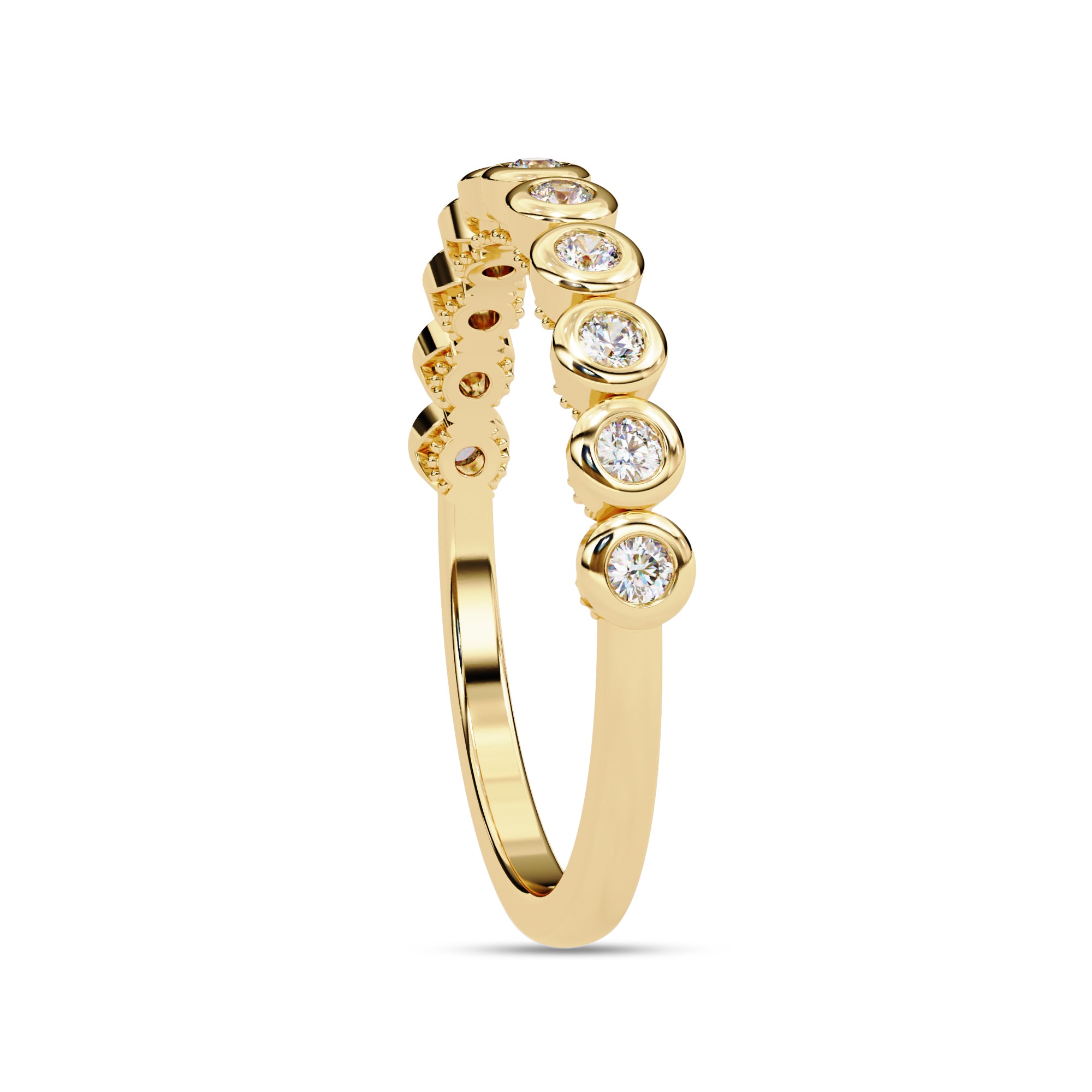 0.17 Cttw Eternity Bubble Wedding Band Rings for Women Jewelry