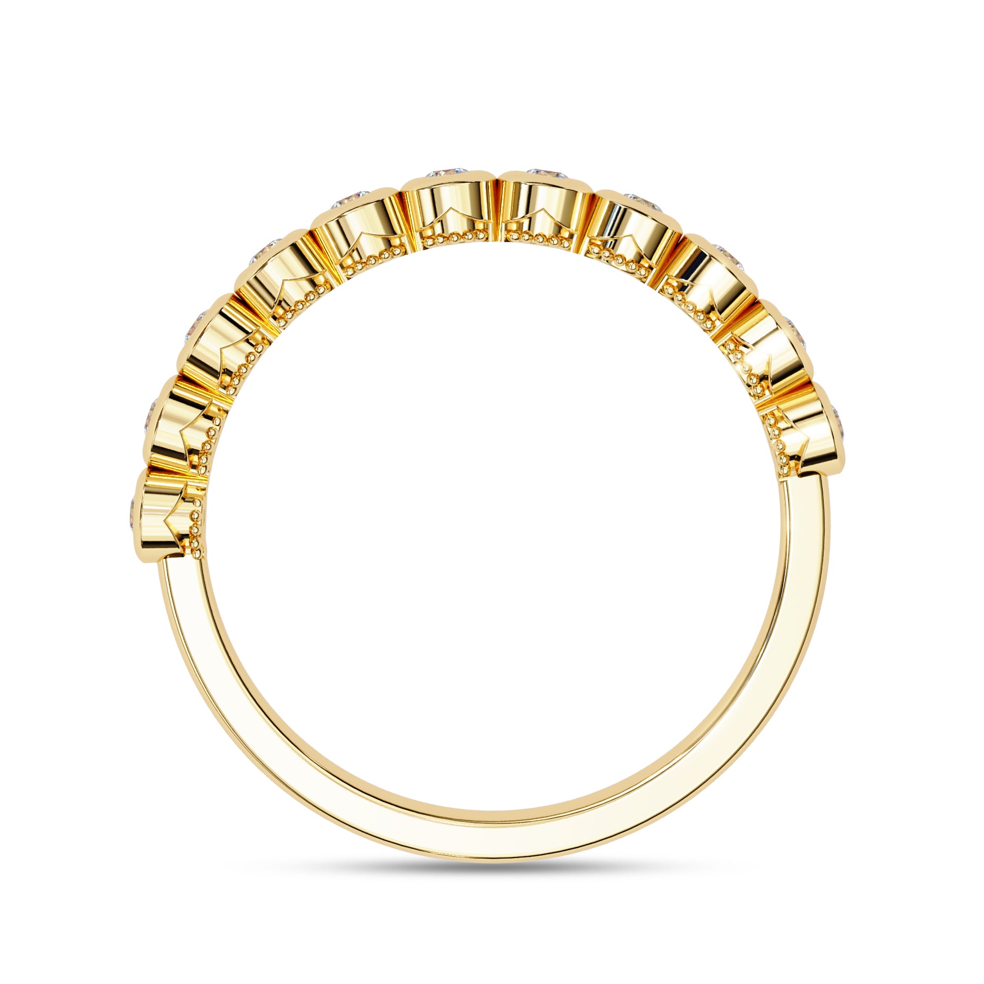 0.17 Cttw Eternity Bubble Wedding Band Rings for Women Jewelry