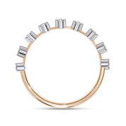 9 Stone Lab Grown Diamond Wedding Band Ring for Women