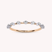 9 Stone Lab Grown Diamond Wedding Band Ring for Women