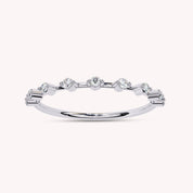 9 Stone Lab Grown Diamond Wedding Band Ring for Women