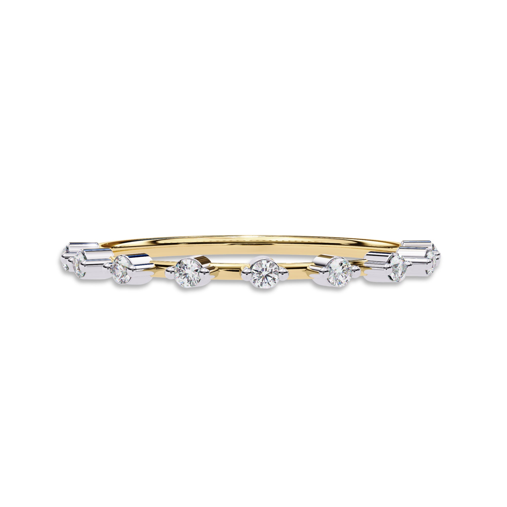 9 Stone Lab Grown Diamond Wedding Band Ring for Women