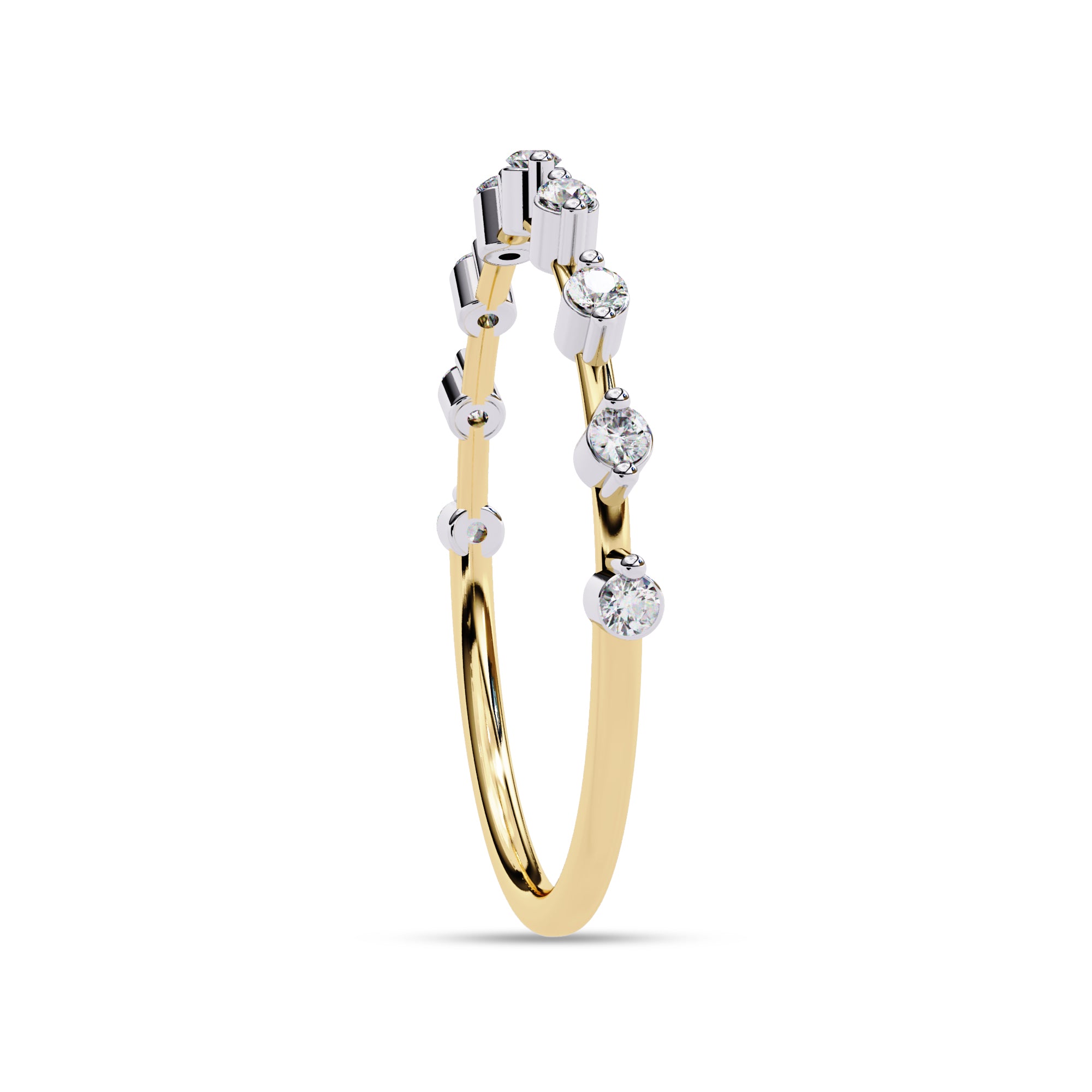 9 Stone Lab Grown Diamond Wedding Band Ring for Women