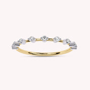 9 Stone Lab Grown Diamond Wedding Band Ring for Women