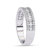 Baguette and Round Cut Lab Grown Diamond Anniversary Ring