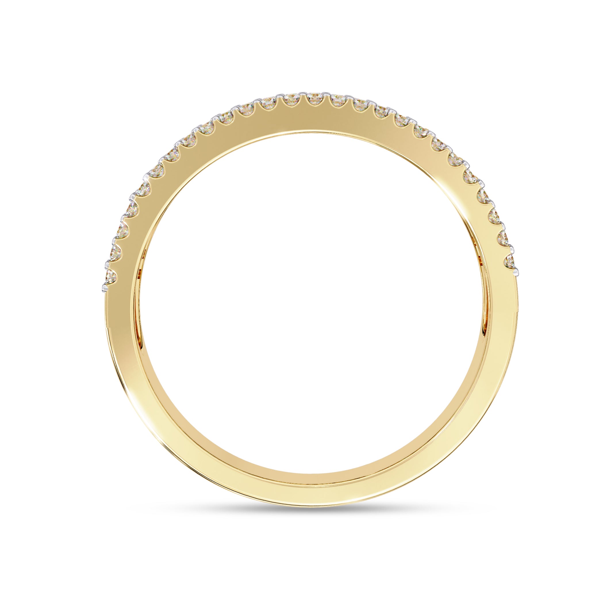 Baguette and Round Cut Lab Grown Diamond Anniversary Ring