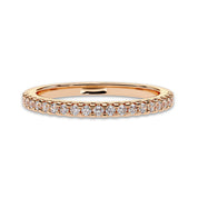 0.25 Carat Lab Grown Diamond Half Eternity Wedding Band Rings for Women