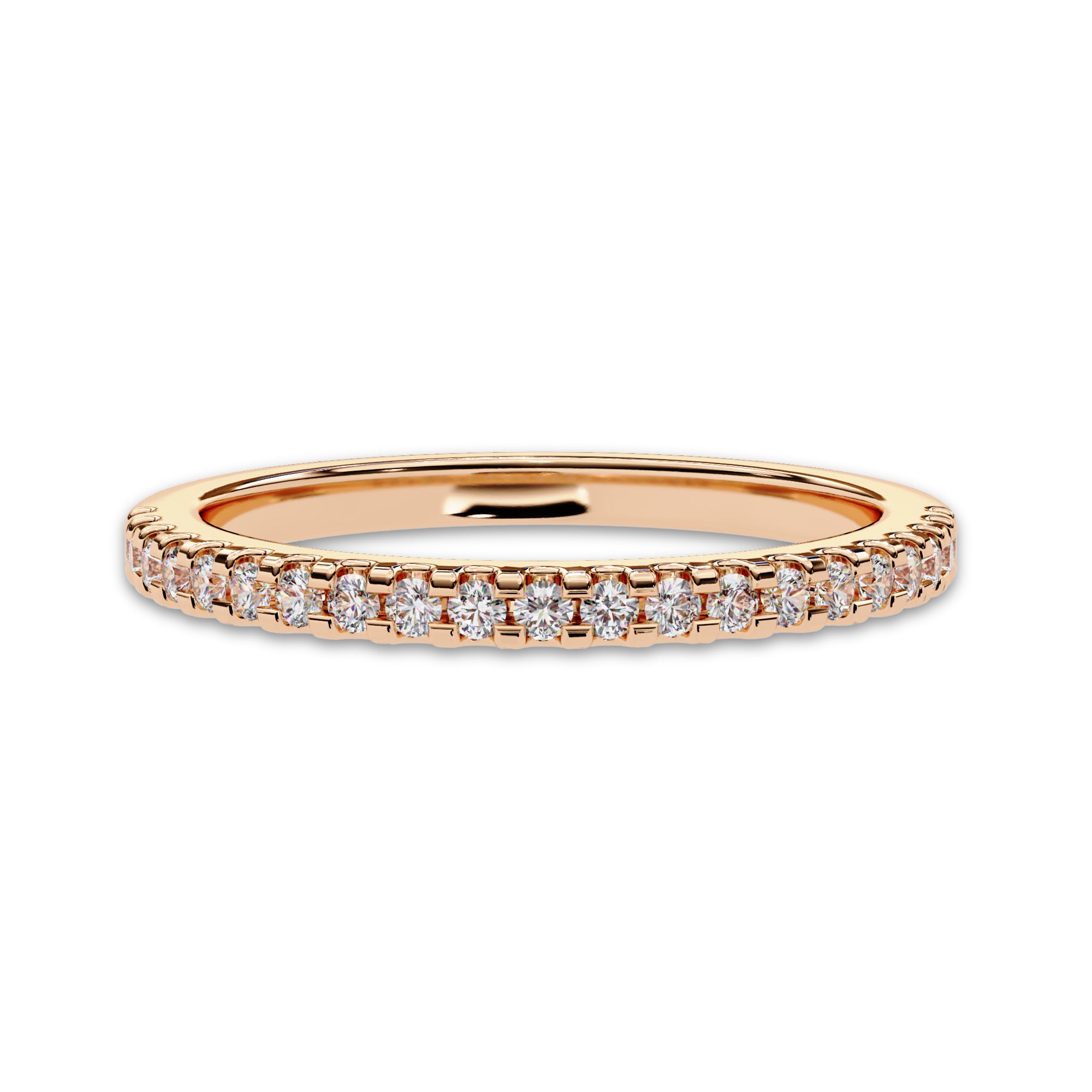 0.25 Carat Lab Grown Diamond Half Eternity Wedding Band Rings for Women