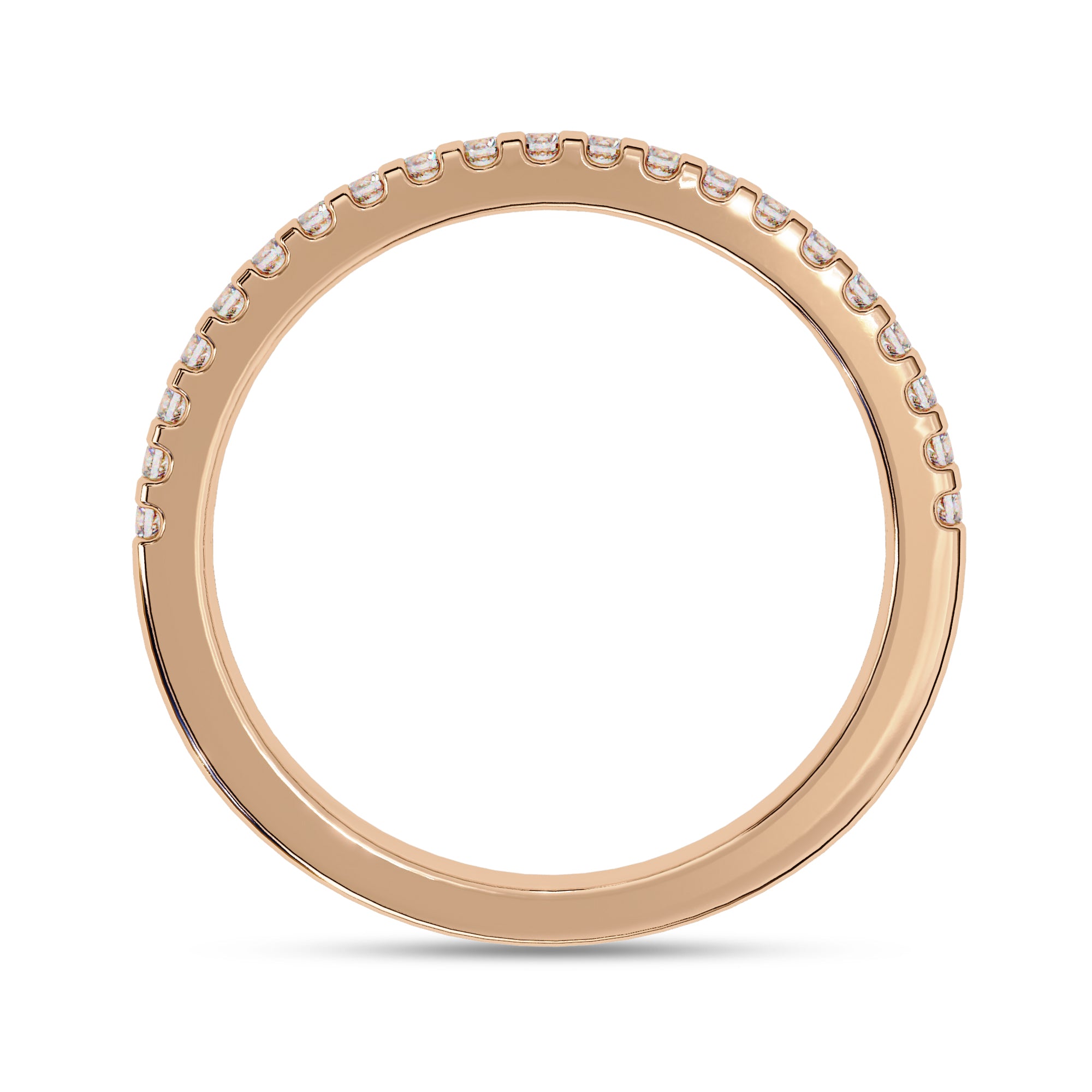 0.25 Carat Lab Grown Diamond Half Eternity Wedding Band Rings for Women