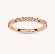 0.25 Carat Lab Grown Diamond Half Eternity Wedding Band Rings for Women