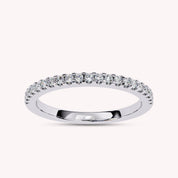 0.20 Cttw Lab Grown Diamond Half Eternity Wedding Band Rings for Women