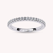0.25 Carat Lab Grown Diamond Half Eternity Wedding Band Rings for Women
