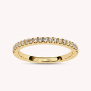 0.20 Cttw Lab Grown Diamond Half Eternity Wedding Band Rings for Women