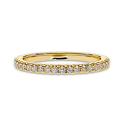 0.25 Carat Lab Grown Diamond Half Eternity Wedding Band Rings for Women