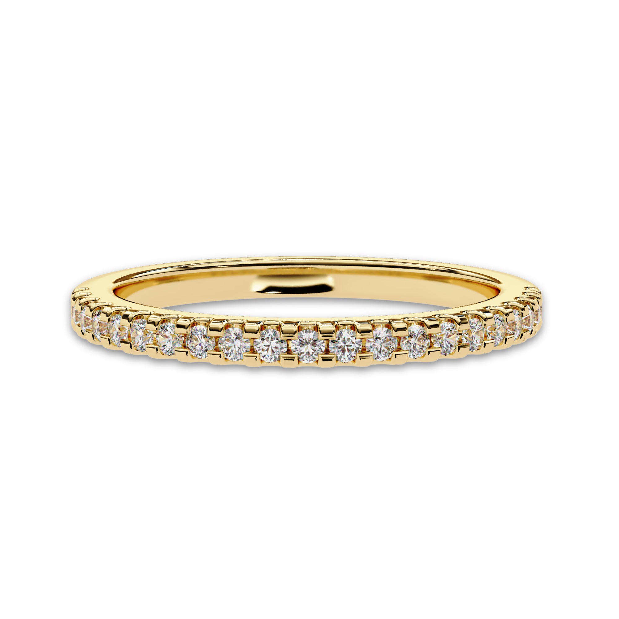 0.20 Cttw Lab Grown Diamond Half Eternity Wedding Band Rings for Women