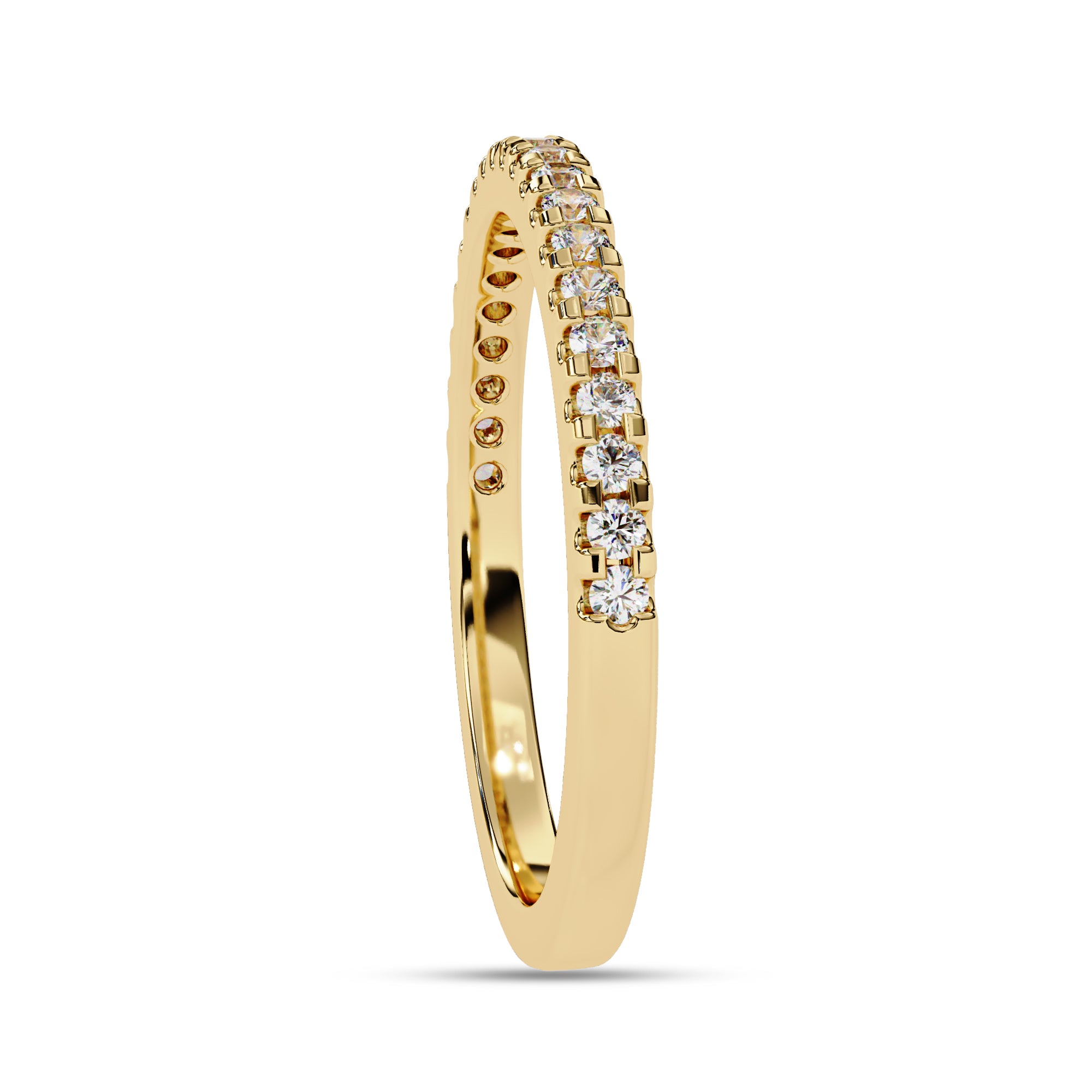 0.25 Carat Lab Grown Diamond Half Eternity Wedding Band Rings for Women