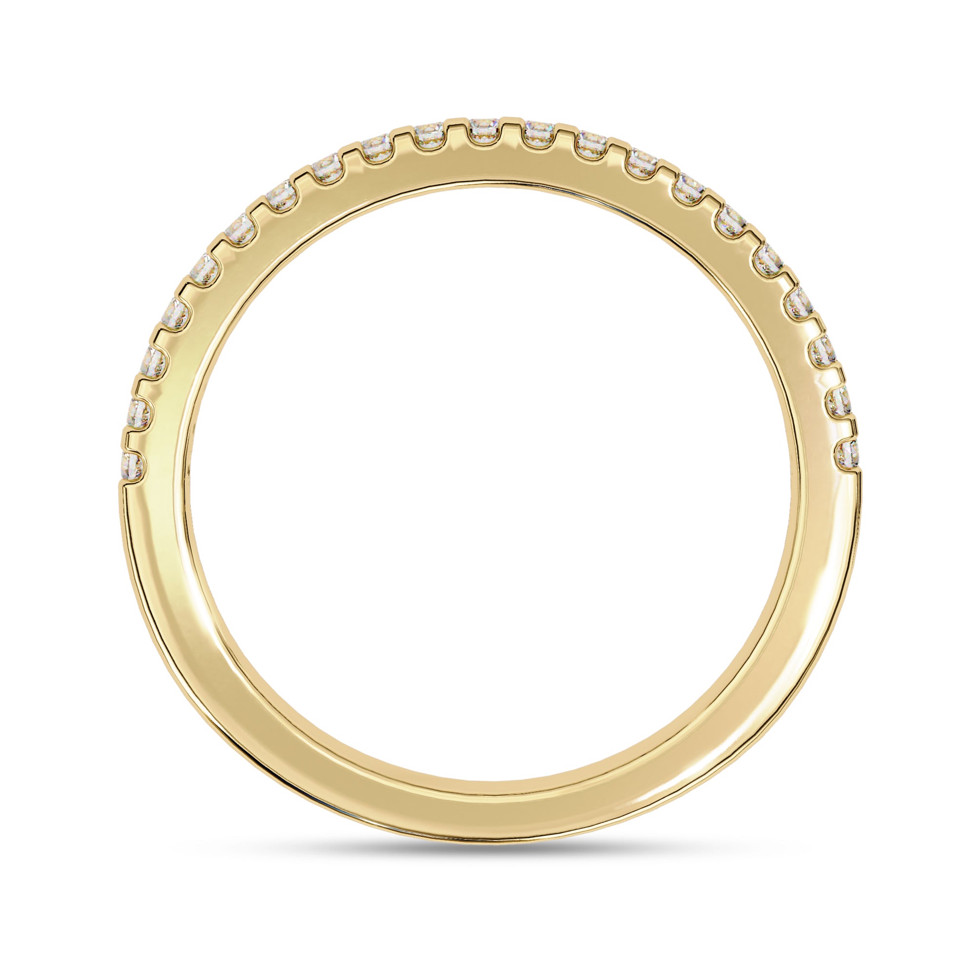 0.25 Carat Lab Grown Diamond Half Eternity Wedding Band Rings for Women