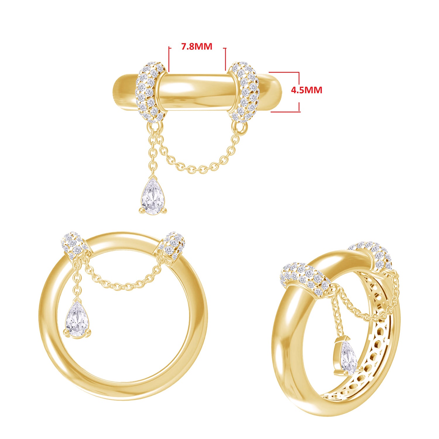Elisabeth Ring In Lab Created Moissanite