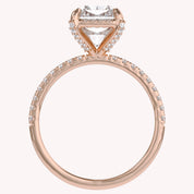 3.40 TCW Halo Engagement Ring Radiant Cut Lab Grown Diamond