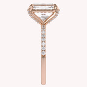 3.40 TCW Halo Engagement Ring Radiant Cut Lab Grown Diamond