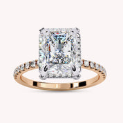 Radiant Cut Solitaire Lab Grown Diamond Engagement Ring