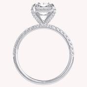3.40 TCW Halo Engagement Ring Radiant Cut Lab Grown Diamond