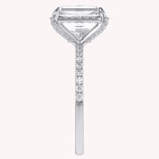 3.40 TCW Halo Engagement Ring Radiant Cut Lab Grown Diamond