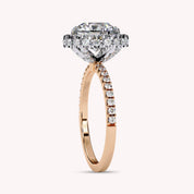 Halo Hidden Solitaire Round Lab Grown Diamond Ring
